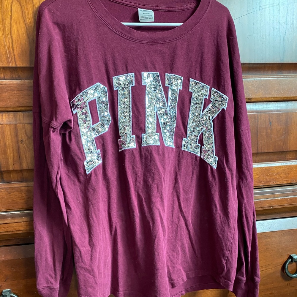 Pink sequence long sleeve